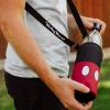 Picnic TIME Disney Mickey Mouse Shorts Shorts Bottle Cooler, Water Bottle Holder, Insulated Water Bottle Cooler Bag, (Black with Red Pattern)(Disney Mickey Mouse – Black with Red Pattern)