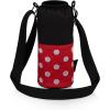 Picnic TIME Disney Minnie Mouse Water Bottle Holder, Insulated Water Bottle Cooler Bag,(Black with Red Pattern)