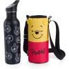 Picnic TIME Disney Winnie The Pooh Bottle Cooler Tote with Bottle, Insulated Water Bottle Carrier, (Red & Yellow)
