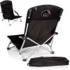 Picnic TIME NCAA Tranquility Beach Chair with Carry Bag – Low Beach Chair for Adults – Low Lawn Chair(Black)