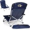 Picnic TIME NCAA Tranquility Beach Chair with Carry Bag – Low Beach Chair for Adults – Low Lawn Chair(Navy Blue)