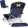 Picnic TIME NCAA Tranquility Beach Chair with Carry Bag – Low Beach Chair for Adults – Low Lawn Chair(Navy Blue)