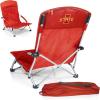Picnic TIME NCAA Tranquility Beach Chair with Carry Bag – Low Beach Chair for Adults – Low Lawn Chair(Red)