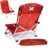 Picnic TIME NCAA Tranquility Beach Chair with Carry Bag – Low Beach Chair for Adults – Low Lawn Chair(Red)