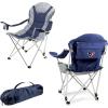 Picnic TIME NFL Unisex-Adult NFL Reclining Camp Chair, Beach Chair for Adults, Sports Chair with Carry Bag(Navy Blue With Gray Accents)