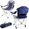 Picnic TIME NFL Unisex-Adult NFL Reclining Camp Chair, Beach Chair for Adults, Sports Chair with Carry Bag(Navy Blue With Gray Accents)