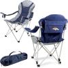 Picnic TIME NFL Unisex-Adult NFL Reclining Camp Chair, Beach Chair for Adults, Sports Chair with Carry Bag(Navy Blue With Gray Accents)