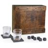 Picnic TIME NFL Whiskey Box Gift Set, Whiskey Glasses Set of 2, Whiskey Stones Gift Set(Engraved Team Logo – Oak Wood)