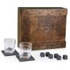 Picnic TIME NFL Whiskey Box Gift Set, Whiskey Glasses Set of 2, Whiskey Stones Gift Set(Engraved Team Logo – Oak Wood)