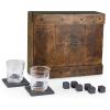 Picnic TIME NFL Whiskey Box Gift Set, Whiskey Glasses Set of 2, Whiskey Stones Gift Set(Engraved Team Logo – Oak Wood)
