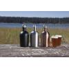 Stainless Steel 64-Ounce Beer Growler by LEGACY – a Picnic Time Brand, Silver Finish(Black Matte Finish)