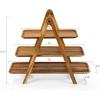 TOSCANA – A Picnic Time Brand 3 Tiered Serving Tray, Charcuterie Boards, Wood Serving Platters, (Acacia Wood)