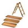TOSCANA – A Picnic Time Brand 3 Tiered Serving Tray, Charcuterie Boards, Wood Serving Platters, (Acacia Wood)