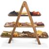 TOSCANA – A Picnic Time Brand 3 Tiered Serving Tray, Charcuterie Boards, Wood Serving Platters, (Acacia Wood)