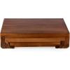 TOSCANA – a Picnic Time Brand Etage Nested Acacia Wood Serving Pedestals, Set of 3