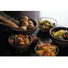 TOSCANA – a Picnic Time Brand Fabio Viviani Carovan Nested Set of Three Assorted Wooden Bowls with Glass Bowl Inserts