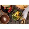 TOSCANA – a Picnic Time Brand Fabio Viviani Carovan Nested Set of Three Assorted Wooden Bowls with Glass Bowl Inserts