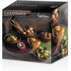 TOSCANA – a Picnic Time Brand Fabio Viviani Carovan Nested Set of Three Assorted Wooden Bowls with Glass Bowl Inserts