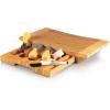 TOSCANA – a Picnic Time brand Concavo Cheese Board and Knife Set, Charcuterie Board Set, Wood Cutting Board, (Bamboo)