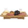 TOSCANA – a Picnic Time brand Concavo Cheese Board and Knife Set, Charcuterie Board Set, Wood Cutting Board, (Bamboo)