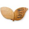 TOSCANA – a Picnic Time brand Leaf Cheese Board & Knife Set, Charcuterie Board Set, Wood Cutting Board with Cheese Knives, (Bamboo),Brown
