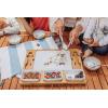 TOSCANA – a Picnic Time brand Parlor Ice Cream Mixing Set, Ice Cream Mixing Kit with Marble Ice Cream Slab and Mixing Spades, (Bamboo & Marble)