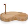 TOSCANA – a Picnic Time brand Sand Trap Cheese Board and Tool Set, Charcuterie Board Set, Wood Cutting Board with Cheese Knives, (Bamboo), Brown