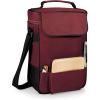LEGACY – a Picnic Time Brand Duet Insulated Wine and Cheese Tote, Burgundy(Burgundy)
