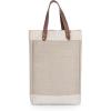 LEGACY – a Picnic Time brand – Pinot Jute 2 Bottle Insulated Wine Bag – Wine Tote Bag – Wine Gift Bag, (Beige)(2-bottle)