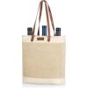 LEGACY – a Picnic Time brand – Pinot Jute 2 Bottle Insulated Wine Bag – Wine Tote Bag – Wine Gift Bag, (Beige)(3-botlle)