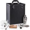 LEGACY – a Picnic Time brand, Hamilton Bartender Kit, Cocktail Set, Portable Bar Case with Cocktail Shaker Set, (Black)
