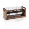 NFL Craft Beer Flight Set – Beer Glasses Set – Gifts for Beer Lovers, (Acacia Wood)(Baltimore Ravens)