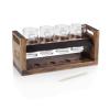 NFL Craft Beer Flight Set – Beer Glasses Set – Gifts for Beer Lovers, (Acacia Wood)(Chicago Bears)