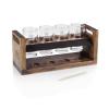 NFL Craft Beer Flight Set – Beer Glasses Set – Gifts for Beer Lovers, (Acacia Wood)(Dallas Cowboys)