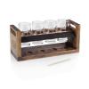 NFL Craft Beer Flight Set – Beer Glasses Set – Gifts for Beer Lovers, (Acacia Wood)(Pittsburgh Steelers)