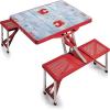 NHL Colorado Avalanche Portable Folding Picnic Table with Seating for 4(Red)