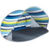 ONIVA – a Picnic Time brand – Manta Portable Beach Tent – Pop Up Tent – Beach Sun Shelter Pop Up, (Navy Blue & White Stripe)(Beach Stripes)