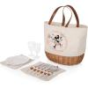 PICNIC TIME – Disney Minnie Mouse Promenade Picnic Basket for 2 – Picnic Set with Canvas Tote Bag, (Beige Canvas)(Disney Minnie Mouse – Beige Canvas)