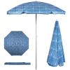 PICNIC TIME 5.5 Ft Portable Beach Umbrella, Lightweight UV Protection Sunshade with Tilt Pole & Carry Bag, Outdoor Canopy Umbrella for Beach, Sand, Pool, Patio, Camping, Travel, or Backyard Shade, (Blue Pinstripe Pattern)(Blue Athens Pattern)