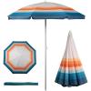 PICNIC TIME 5.5 Ft Portable Beach Umbrella, Lightweight UV Protection Sunshade with Tilt Pole & Carry Bag, Outdoor Canopy Umbrella for Beach, Sand, Pool, Patio, Camping, Travel, or Backyard Shade, (Blue Pinstripe Pattern)(Phoenix Stripe)
