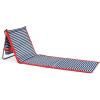 PICNIC TIME Beachcomber Portable Beach Chair & Tote, (St. Tropez Collection – Sky Blue with Multi Stripe Pattern)(Blue Pinstripe)