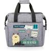 PICNIC TIME Disney Lilo & Stitch Drool On The Go Lunch Bag, Soft Cooler Lunch Box, Insulated Lunch Bag, (Black)(Disney Pixar Luca – Heathered Gray)