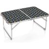 PICNIC TIME Disney Mickey Mouse Concert Mini Portable Table, Small Folding Table, Mini Picnic Table, (Charcoal Wood Grain)(Disney Mickey Mouse – Charcoal Wood Grain)