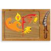 PICNIC TIME Disney Mickey Mouse Icon Glass Top Cutting Board & Knife Set, Cheese Boards Charcuterie Boards, Serving Platter, (Parawood & Bamboo)(Disney Pixar The Incredibles – Parawood & Bamboo)
