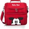 PICNIC TIME Disney Mickey Mouse Pranzo Lunch Bag, Insulated Lunch Box with Utensil Set, Lunch Cooler Bag, (Black), 11 x 7.5 x 12(Disney Mickey Mouse – Red)