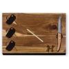 PICNIC TIME Disney Pixar Ratatouille Delio Cheese Board and Knife Set, Charcuterie Board Set, Acacia Wood Cutting Board with Cheese Knife and Markers, (Acacia Wood)(Acacia Wood)