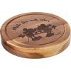 PICNIC TIME Disney Ratatouille Acacia Brie Cheese Board & Knife Set, Charcuterie Board with Swivel Tool Drawer, Premium Wood Cutting Board, Perfect Disney Gift for Entertaining (Acacia Wood)(Disney Mickey Mouse & Minnie Mouse – Acacia Wood)