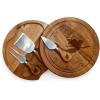 PICNIC TIME Disney Ratatouille Acacia Brie Cheese Board & Knife Set, Charcuterie Board with Swivel Tool Drawer, Premium Wood Cutting Board, Perfect Disney Gift for Entertaining (Acacia Wood)(Disney Princess The Little Mermaid – Acacia Wood)