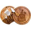 PICNIC TIME Disney Ratatouille Acacia Brie Cheese Board & Knife Set, Charcuterie Board with Swivel Tool Drawer, Premium Wood Cutting Board, Perfect Disney Gift for Entertaining (Acacia Wood)(Disney Princess & The Frog – Acacia Wood)
