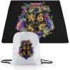 PICNIC TIME Harry Potter Slytherin Impresa Picnic Blanket, Lightweight Beach Blanket, Machine Washable, (Black)(Harry Potter Hogwarts – Black)